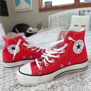Converse Bold Red Canvas High-Tops
